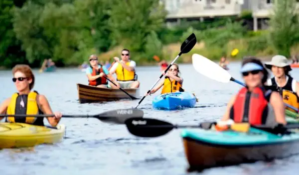Kayaking as a group